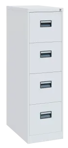 JP - 441 kartotéka 4-zásuvková, úchytky černý plast, 1330x620x390 mm, bílá